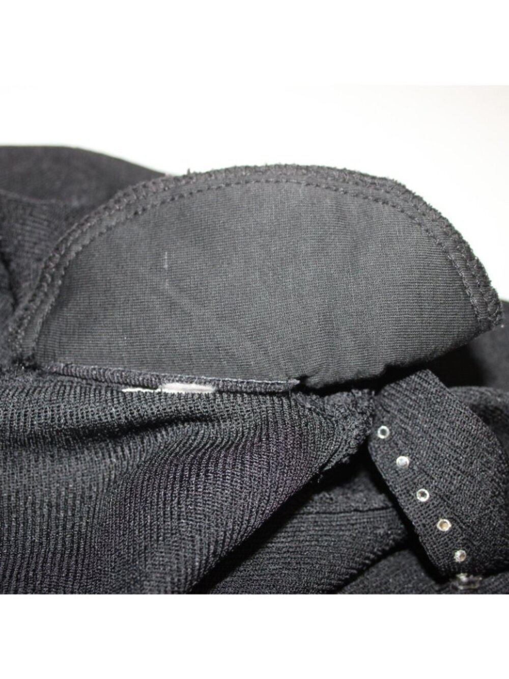 Dana Buchman Cardigan Sweater Sz S Black Rhinestones Rayon Nylon Sweater - Picture 9 of 9
